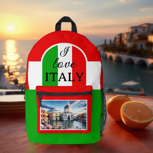 Ik hou van Italië Foto Bedrukte Rugzak
