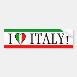 Ik hou van Italië! Hartvlag Bumpersticker