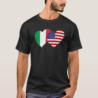 Ik hou van Italië Ik hou van USA Lief Italië VS Vl T-shirt