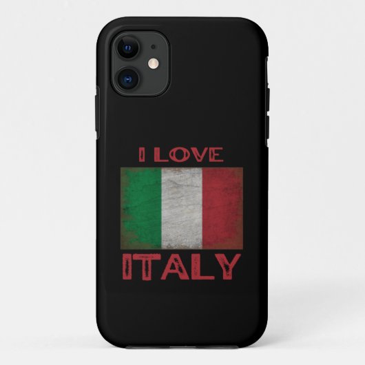 IK HOU VAN ITALIË, ITALIAANSE VLAG Case-Mate iPhone CASE (Achterkant)
