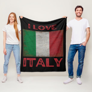 IK HOU VAN ITALIË, ITALIË VLAG FLEECE DEKEN