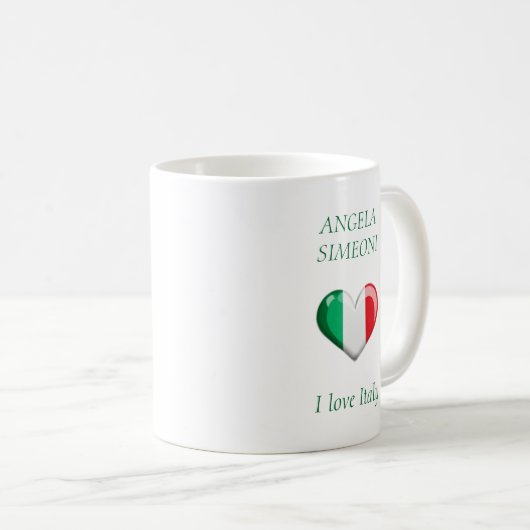 Ik hou van Italië | Je naam Koffiemok (Voorkant rechts)