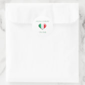 Ik hou van Italië | Je naam Ronde Sticker (Tas)