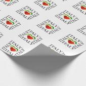 Ik hou van italië met italiaanse vlagkleuren cadeaupapier (Hoek)
