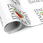 Ik hou van italië met italiaanse vlagkleuren cadeaupapier (Rol Hoek)