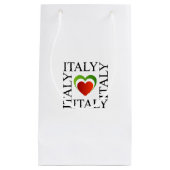 Ik hou van italië met italiaanse vlagkleuren klein cadeauzakje (Voorkant)