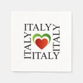 Ik hou van italië met italiaanse vlagkleuren servetten (Voorkant)