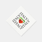 Ik hou van italië met italiaanse vlagkleuren servetten (Hoek)