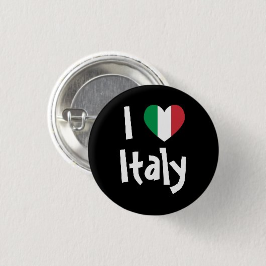 Ik hou van Italië Ronde Button 3,2 Cm (Voorkant /achterkant)