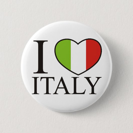 Ik hou van Italië Ronde Button 5,7 Cm (Voorkant)