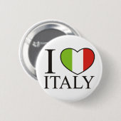 Ik hou van Italië Ronde Button 5,7 Cm (Voorkant /achterkant)