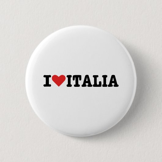 Ik hou van Italië Ronde Button 5,7 Cm (Voorkant)