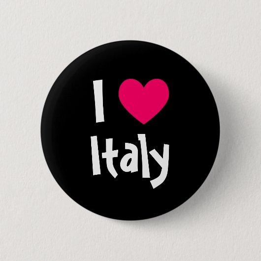 Ik hou van Italië Ronde Button 5,7 Cm (Voorkant)