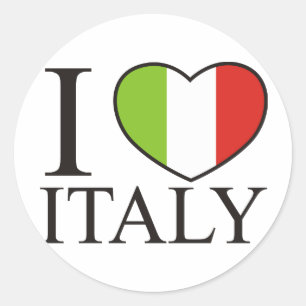 Ik hou van Italië Ronde Sticker