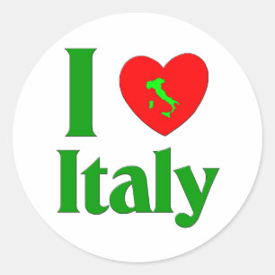 Ik hou van Italië Ronde Sticker