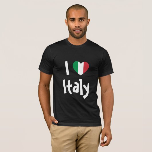 Ik hou van Italië Shirt (Voorkant volledig)