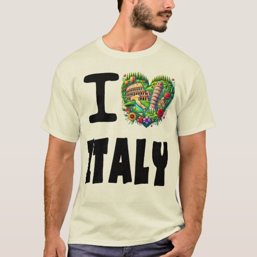 Ik hou van Italië T-shirt (Voorkant)