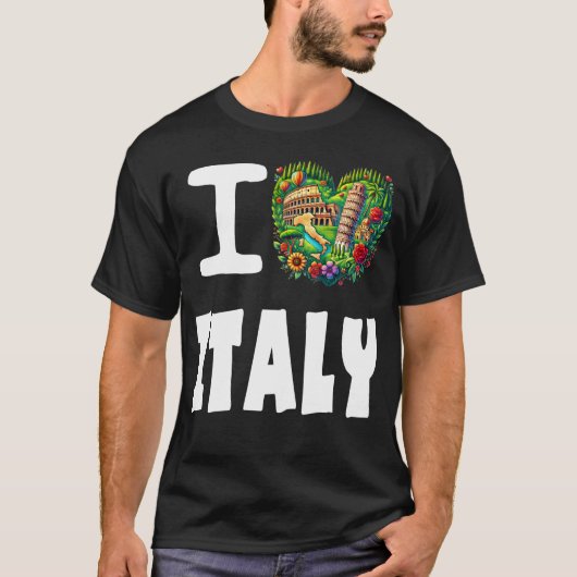 Ik hou van Italië T-shirt (Voorkant)