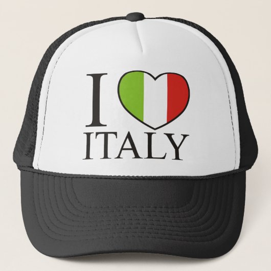 Ik hou van Italië Trucker Pet (Voorkant)