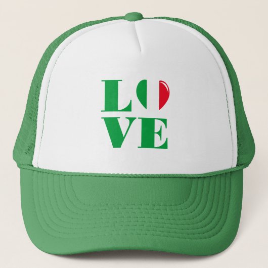 Ik hou van Italië Trucker Pet (Voorkant)