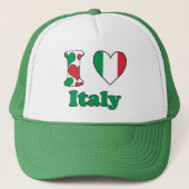 Ik hou van Italië Trucker Pet (Voorkant)