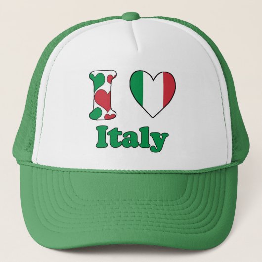 Ik hou van Italië Trucker Pet (Voorkant)