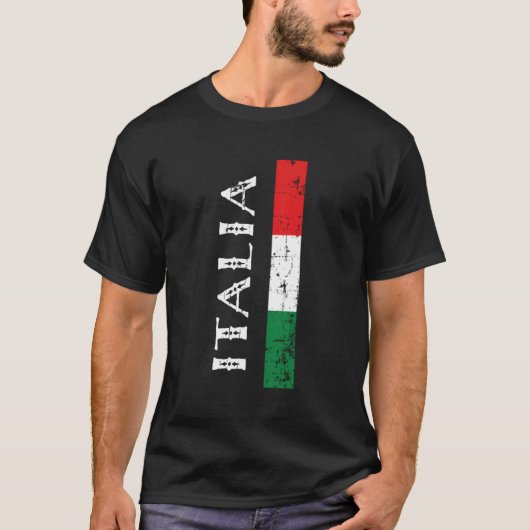 Ik hou van Italië Vlag Italiaans erfgoed T-shirt (Voorkant)