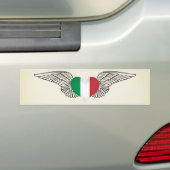Ik hou van Italië - vleugels Bumpersticker (Op auto)