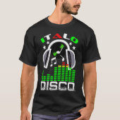 Ik hou van Italo Disco Black T-shirt (Voorkant)