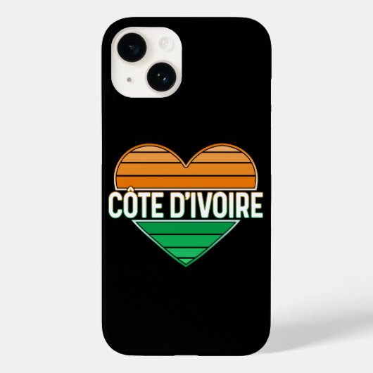 Ik hou van Ivoorkust, Ivoorkust hart Case-Mate iPhone Case (Achterkant)