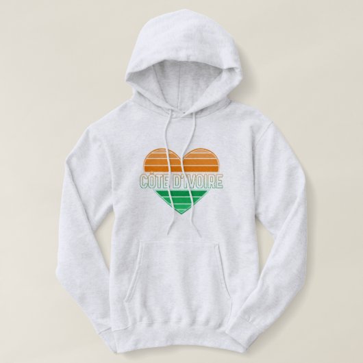 Ik hou van Ivoorkust, Ivoorkust hart Hoodie (Design voorkant)
