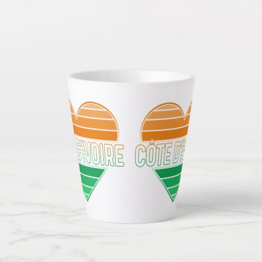 Ik hou van Ivoorkust, Ivoorkust hart Latte Mok (Voorkant)