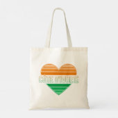 Ik hou van Ivoorkust, Ivoorkust hart Tote Bag (Achterkant)
