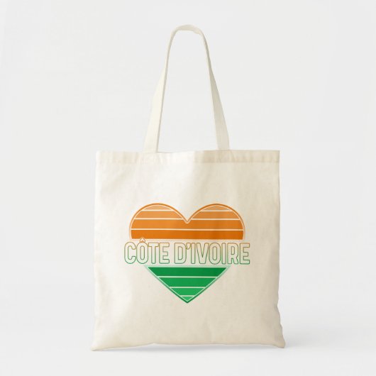 Ik hou van Ivoorkust, Ivoorkust hart Tote Bag (Voorkant)