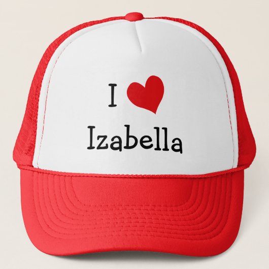 Ik hou van Izabella Trucker Pet (Voorkant)