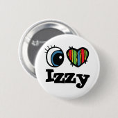 Ik hou van Izzy Ronde Button 5,7 Cm (Voorkant /achterkant)