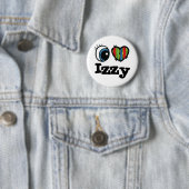 Ik hou van Izzy Ronde Button 5,7 Cm (In situ)