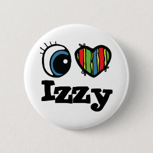Ik hou van Izzy Ronde Button 5,7 Cm