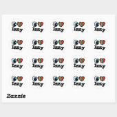 Ik hou van Izzy Ronde Sticker (Vel)