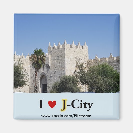 IK HOU VAN J CITY - Damascus gate magneet (Voorkant)