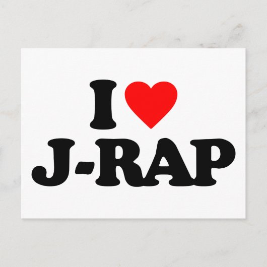 IK HOU VAN J-RAP BRIEFKAART (Voorkant)
