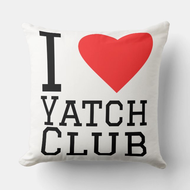 Ik hou van jachtclub kussen (Voorkant)