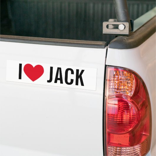 Ik hou van Jack Bumpersticker (Op Truck)