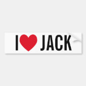 Ik hou van Jack Bumpersticker (Voorkant)