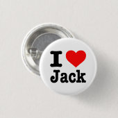 "Ik hou van JACK" Ronde Button 3,2 Cm (Voorkant /achterkant)