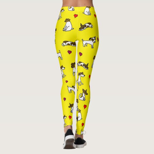 Ik hou van Jack Russell Terrier Leggings (Achterkant)