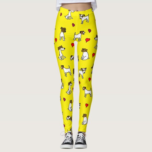 Ik hou van Jack Russell Terrier Leggings (Voorkant)