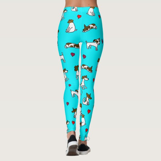 Ik hou van Jack Russell Terrier Leggings (Achterkant)