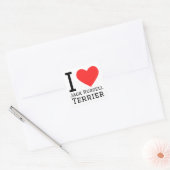 Ik hou van Jack Russell Terrier Vierkante Sticker (Envelop)