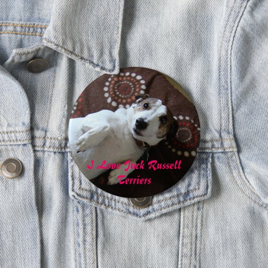 Ik hou van Jack Russell Terriers Button (In situ)